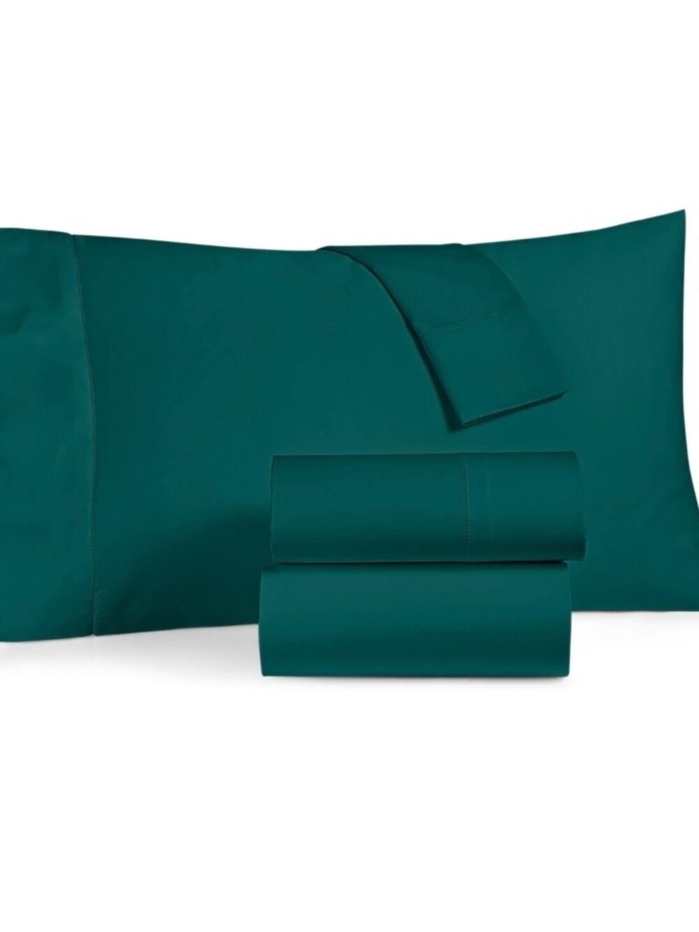 Charter Club Solid 550 Thread Count 100% Cotton 4-Pc. Sheet Set, King Emerald